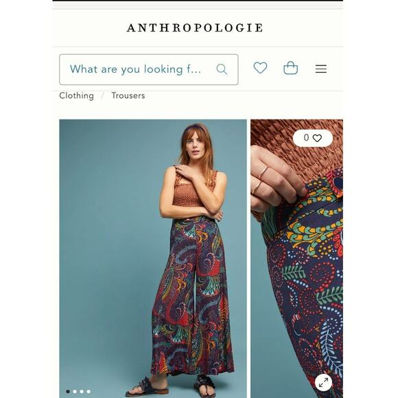 Anthropologie Ett:twa Takutea Wide-Leg Pants Size 4 - Picture 4 of 7